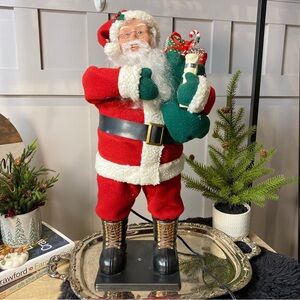 SANTA ANIMATED FIGURE 1995 Holiday Creations 25 inches Vintage Christmas